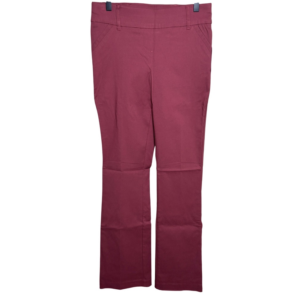NWT Rekucci Red High Waist Stretch Bootcut Work Trousers Dress Pants Womens 4 US